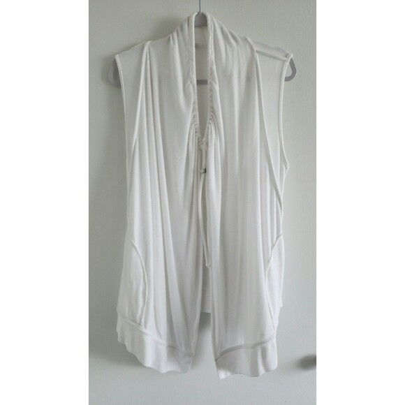 Athleta Mindsight Vest in White Size XS Adjustable Drawstring Pockets Breathable - Picture 5 of 10